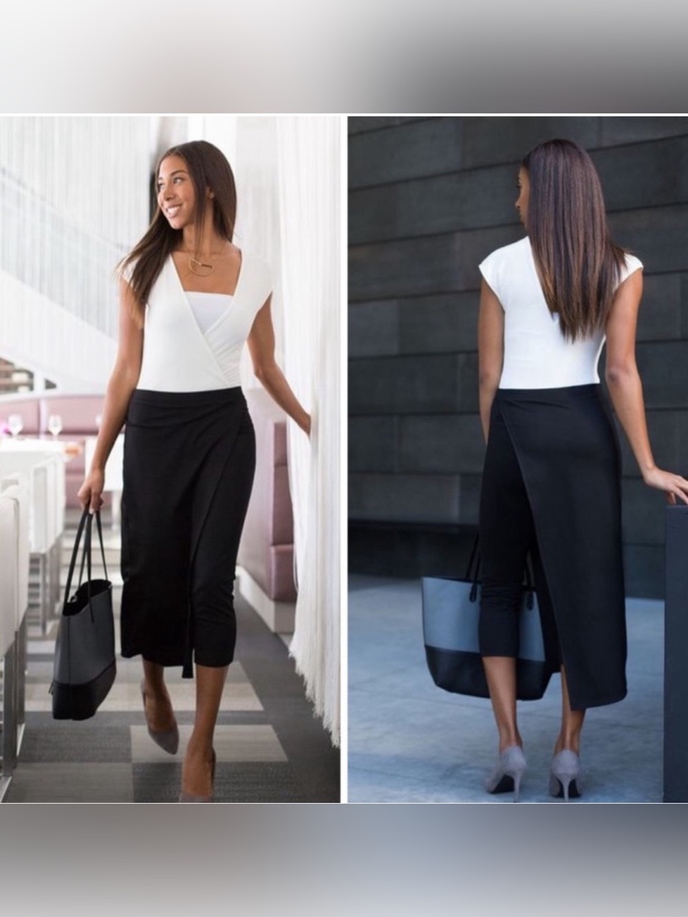 Betabrand Black The Sassiest Pants Skirt Skort Size 2XL